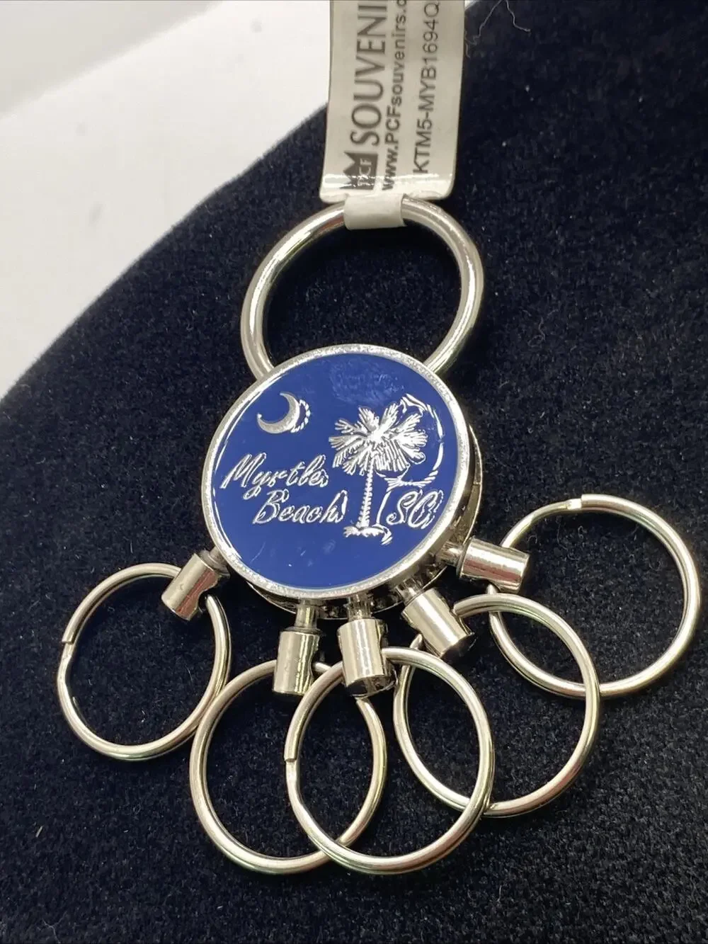 Vintage Myrtle Beach Keychain Silver
